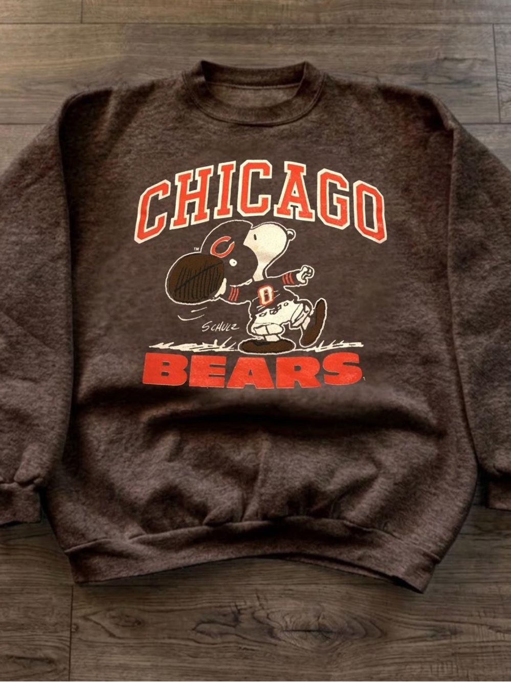 Brown Chicago Bears Snoopy Graphic Sweatshirt